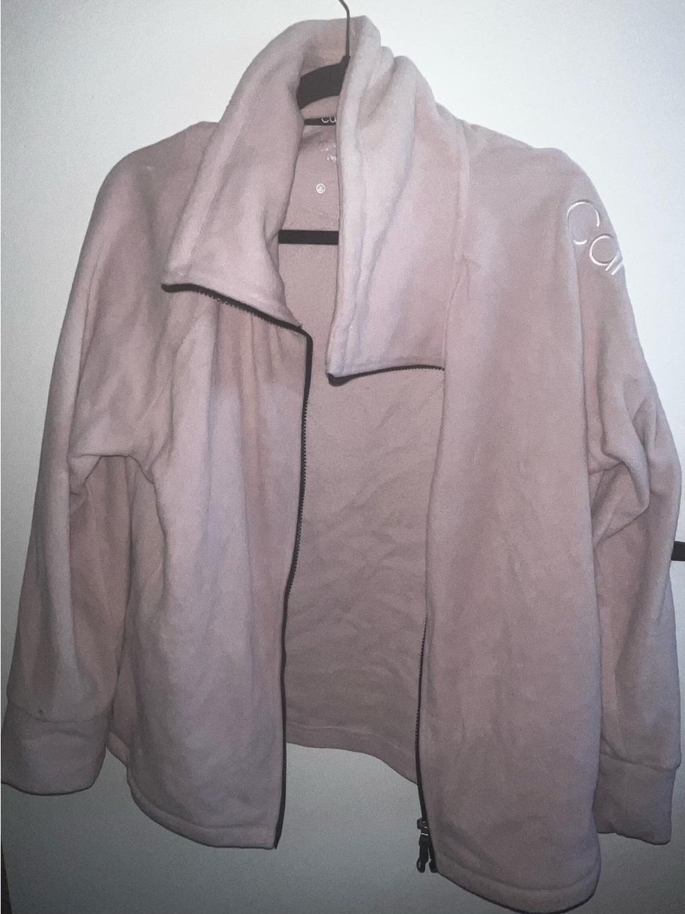 Calvin Klein Blush Pink Teddy Fleece Jacket